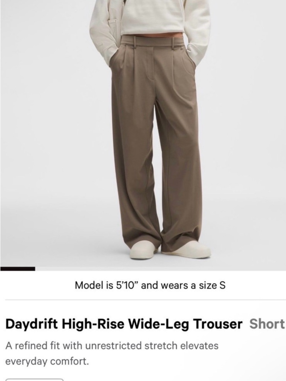 NWT Lululemon Daydrift High-Rise Wide-Leg Trouser in Size Medium